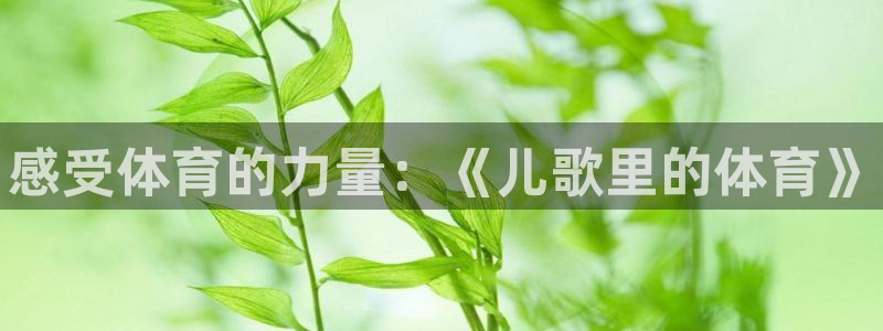b体育必一运动官网：感受体育的力量：《儿歌里的体育》